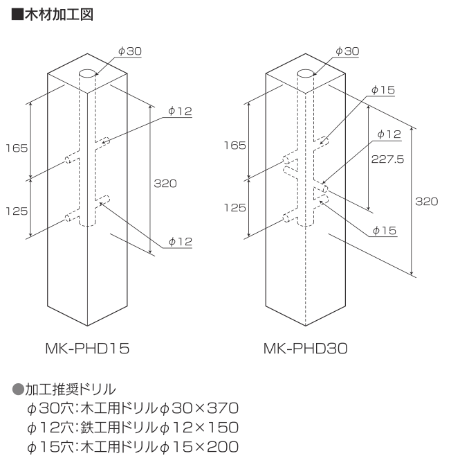 仕口金物（ホールダウン）】MKパイプホールダウン MK-PHD15-105/15-120